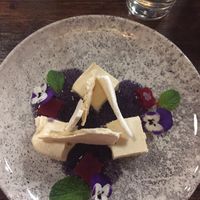 Vegan cheesecake at Holy Basil Thai in Croydon
