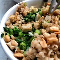 Thunder tea rice (upsized) at Fortune Tree Vegetarian in Northeast Singapore