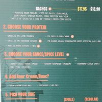 menu (of Plantas Taqueria) at Soul Burger in Glebe