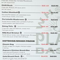 menu at Soul Burger in Glebe