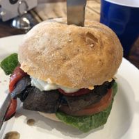Portobello mushroom with pesto at Soul Burger in Glebe