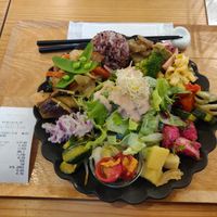 Great all vegan cafe, the stuff is very friendly, the food is very good and they have an amazing selection of mafins 😍 at Guruatsu in Tokyo