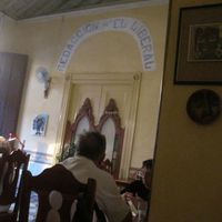 Inside the large restaurant at La Redaccion in Trinidad