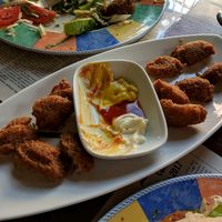 malanga (tarot root) fritters at La Redaccion in Trinidad