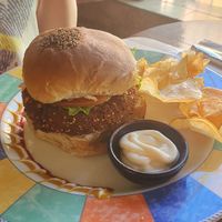 Vegan burger at La Redaccion in Trinidad