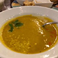 Vegan Pumpkin soup  at La Redaccion in Trinidad