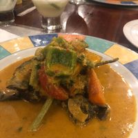 Vegan Caribbean curry  at La Redaccion in Trinidad