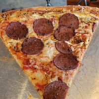 Vegan pepperoni at Mikey's Late Night Slice in Columbus