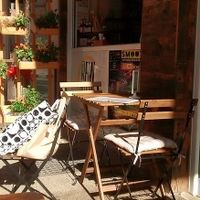 tables outside at RawAttitude in Malaga
