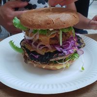 Portobello burger at RawAttitude in Malaga