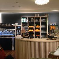 Smoothie bar (and kitchen to the left) at Die Leckerei in St Gallen