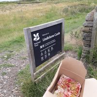 Take away Cuthberts Cake at Pilgrims Coffee House in Lindisfarne