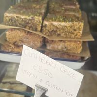 Vegan cake   at Pilgrims Coffee House in Lindisfarne