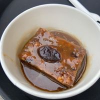 Vegan scone pudding (delicious! Like sticky toffee pudding)  at Pilgrims Coffee House in Lindisfarne