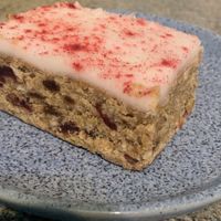 Cuthbert cake   at Pilgrims Coffee House in Lindisfarne