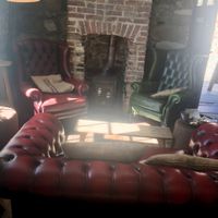 Where we sat for lunch. Very cosy and atmospheric.  at Pilgrims Coffee House in Lindisfarne