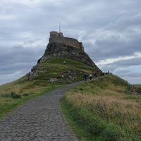 . at Pilgrims Coffee House in Lindisfarne