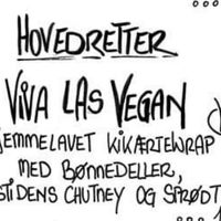 Menu  at Cafe Mair's in Fredericia