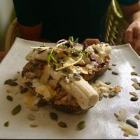 nutty toast  at Vibe Cafe in Siem Reap