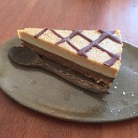 chocolate slice at Vibe Cafe in Siem Reap