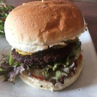 Burger at Vibe Cafe in Siem Reap