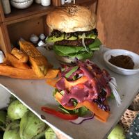 Burger was one of the best I’ve ever had!  at Vibe Cafe in Siem Reap