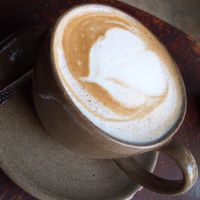 Latte at Vibe Cafe in Siem Reap