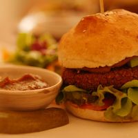 Nomad burger at Vibe Cafe in Siem Reap