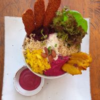 Breakfast bowl at Vibe Cafe in Siem Reap