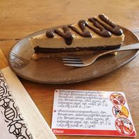 Caramel pie at Vibe Cafe in Siem Reap