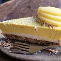 Mango cheesecake at Vibe Cafe in Siem Reap