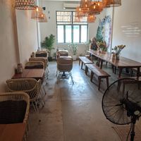 Upstairs area at Vibe Cafe in Siem Reap