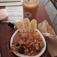 Coco smoothie bowl at Vibe Cafe in Siem Reap