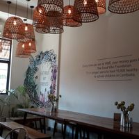 Inside decor at Vibe Cafe in Siem Reap