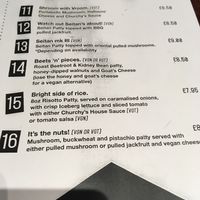 Burger options at No 2 Church Lane in Sunderland