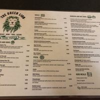 Full menu at The Green Lion Pub in Rozelle