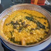 Risotto with chickpeas and sweet potatoes at Pharmacia in Lisbon