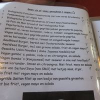 part of menu at Stoom Middelburg at Stoom in Middelburg