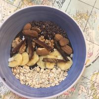 Choco smoothie bowl at Urban Orchard in Madrid