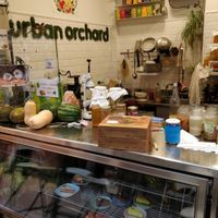 Opening time. Many things to prepare at Urban Orchard in Madrid