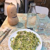 Pesto pasta at Urban Orchard in Madrid