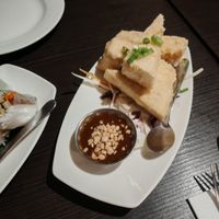 Tofu starter with peanut sauce at Kambuja Marple in Marple