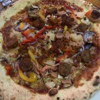 All the plant based meats pizza  at Pizza Punks in Glasgow