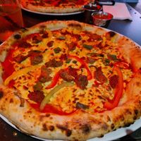 Vegan fire pizza at Pizza Punks in Glasgow