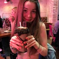 vegan chocolate brownie freakshake. at Pizza Punks in Glasgow