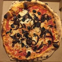 Soggy vegan pizza at Pizza Punks in Glasgow