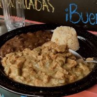 Bisteck en salsa verde   at Maria Bonita Veganos - Food Cart in Mexico City