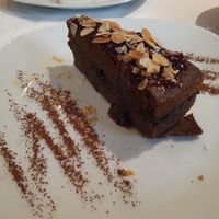 Menu of the day / Dessert / carob cake at Artemisa Sol - Huertas in Madrid