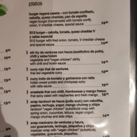 Carta actualizada septiembre 2022 parte vegana at Carnaval in Javea