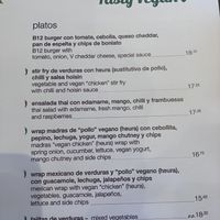 Menu 1  at Carnaval in Javea